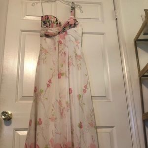Ever-pretty off shoulder floral maxi dress